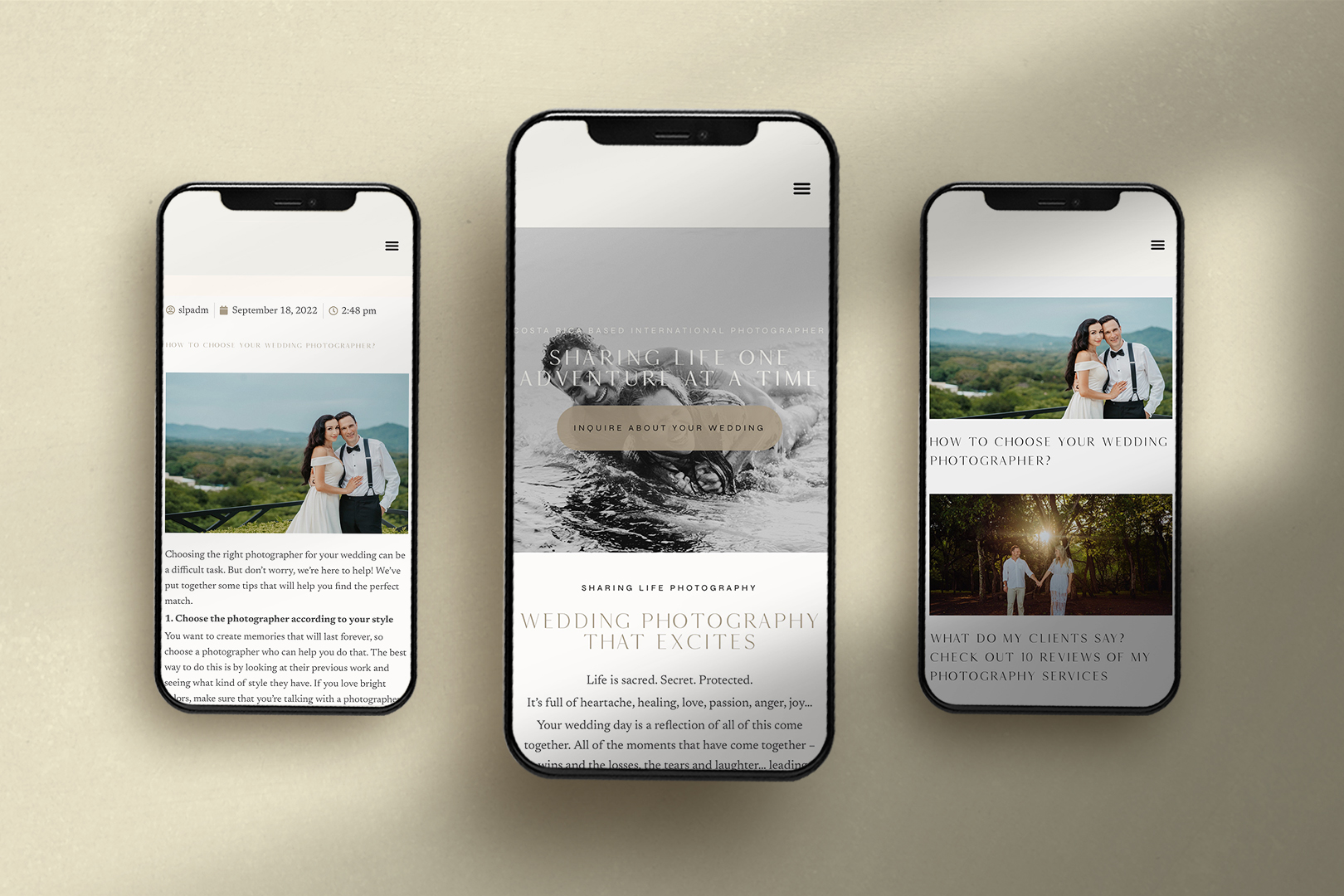 Sharing Life Photography Redesign Mobile